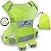 FREEMOVE Reflective Vest Running Gear + 2 Bands & Bag/Ultralight & Comfy Safety Vests with Front Pocket > High Visibility Reflector > for Men, Women > Running, Dog Walking or Cycling