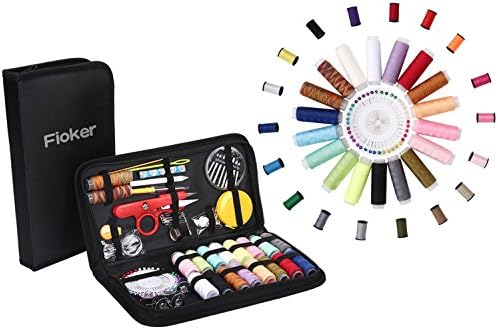 Sewing Kit, AAA Fioker 136 Portable Basic Sewing Accessories Tools case, 36 Color Spools of Thread, Mini sew kits supplies for Travel home Use or DIY Project to Mending and Repair