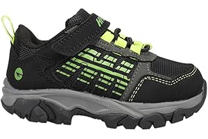 Hi-Tec Toddler Boys Ravus Rush Low Hiking Hiking Sneakers Shoes - Black, Grey, Yellow