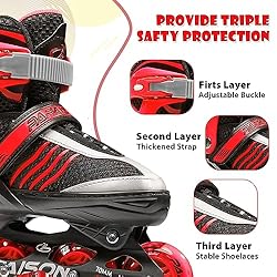 PAPAISON Adjustable Inline Skates Boys Ages