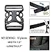 Plastic Buckles 1.5 Inch (10 pcs) - 2 Ways Flat Side Quick Release for Webbing, Fasteners Strap, Harness, Nylon Webbing. (NO SEWING). FREE with 1 Strap 60" long / 1.5" wide Black.