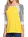 Zeagoo Women's Polka Dots Shirt Striped 3/4 Sleeve Casual Scoop Neck Tops Tee S-XXXL