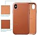 Xcentz iPhone X Leather Case, Genuine Leather Case for iPhone X, Slim American Leather Case for iPhone X, Individual Metal Buttons, Microfiber Lining and Wireless Charging