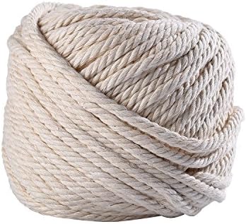 Handmade Art Decorations 100% Natural Cotton rope (5mmx50m(about 55 yd))