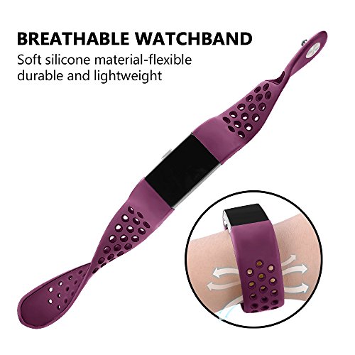 image for iGK Silicone Replacement Bands Compatible for Fitbit Charge 2, Adjusta