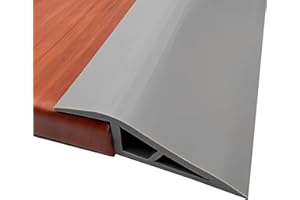YYSTRIP Vinyl-Door-Transition-Threshold-Strip Self-Adhesive, Floor/Carpet-to-Tile-Transition-Strip Reducer, Doorway Edge Trim for Laminate Floor Mat Vinyl Tile (Grey, 36 in)