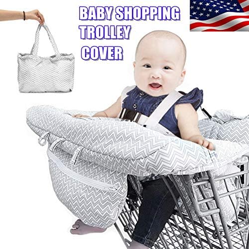 Baby Shopping Cart Seat Covers SAFETYON KidsToddler High Chair High Chair Cover for Baby Protection Washable Wipeable Safety Baby Cart Cover