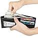RFID Blocking Cowhide Leather Bifold Wallet for Men with 2 ID Windows(Carbon Fiber Leather Black)