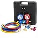 XtremepowerUS AC Manifold Gauge Hose Quick Coupler Air Conditioner Freon primary