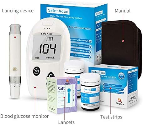 血糖計糖尿病検査キット血糖値計 50血液検査ストリップ 迅速な対応で商品をお届け致します 50針 ログブック キャリングケース