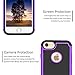 iPhone 7 Case,,ANLI(TM)[Shock Absorption] Drop Protection Hybrid Dual Layer Armor Protective Case Cover for Apple iPhone 7(4.7 inch) Purple