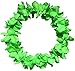 CISMARK Hawaiian Luau flower Leis Jumbo necklace bracelets headband set (Green)