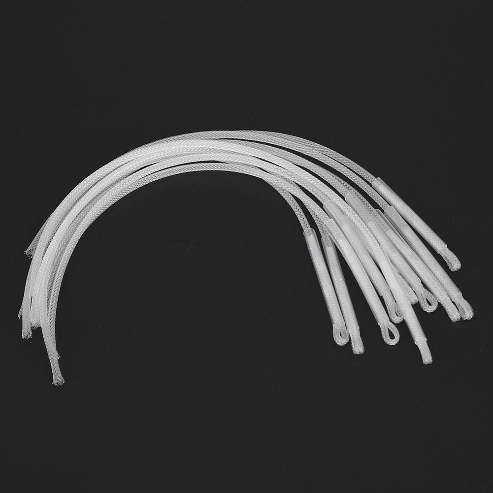 Fly Fishing Line, 10PCS 30LB/50LB Fishing Loops Connector, Fly Fishing Line Loops Connector Fishing Tackle Accessory(White 50LB)