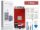 iPhone 7 Screen Replacement For Lcd Touch Screen Digitizer Frame Assembly Set with 3D Touch Oli & Ode Free Tool Set Include (White) 4.7 inch