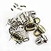 Monrocco 4 pcs Metal Duck Tongue Twist Lock Clasp Purse Twist Lock for DIY Handbag Purse Hardware Closure