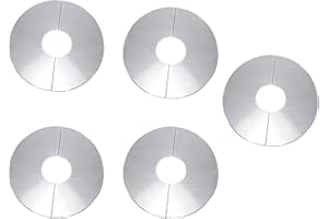 Qiveno Wall Split Flange, 26mm/1.02 inch Diameter Stainless Steel Round Escutcheon Plate Water Pipe Cover Split Flange for Various Pipes (5Pcs)