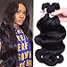Flady Hair Brazilian Body Wave Virgin Hair 3 Bundles 100% Unprocessed Brazilian Human Hair Weave Bundles Black Color