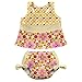 i play. by green sprouts Girls' Two-Piece Swimsuit w/Built in Reusable Swim Diaper, Yellow Fiesta Floral, 12mo