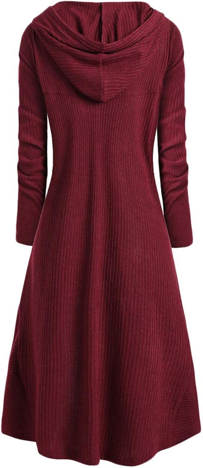 hooded plus size high low sweater