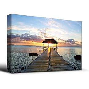 Beautiful Inspiring Calmness at Sunset - Canvas Art Home Art - 12x18 inches