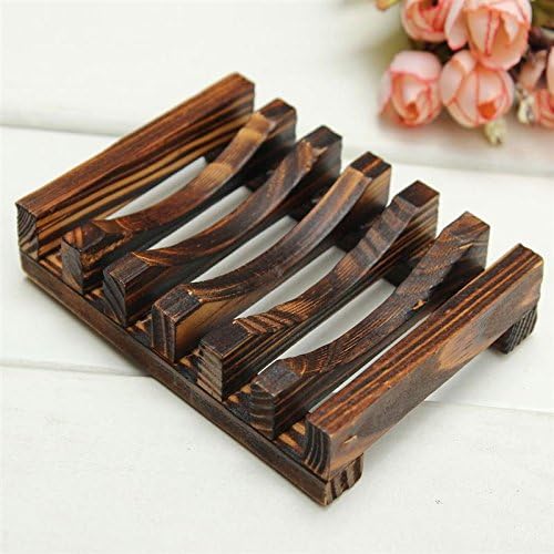 Beautiful Design Trapezoid 10.8x8x2.5cm Wooden Handmade Bathroom Wood Soap Dish Box Container Tub Storage Cup Rack Durable