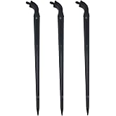 One Stop Outdoor USA Made - (Qty. 100) 6 inches Angled Drip Emitter Stakes for Irrigation, Greenhouse, Garden, and Hydroponics Growing - for 1/8inches Tubing
