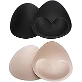 ccHuDE 2 Pairs Bra Pad Inserts Breast Enhancers Inserts Small Removable Bra Cups Inserts Sewn Padded Bra Pads Breathable Swimsuit Bra Cups Push Up Bra Paddings