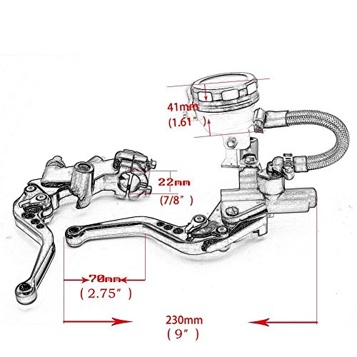 Alpha Rider 7/8" CNC Brake Clutch Master Cylinder Lever Fluid Reservoir Fit For Buell Lightning CityX XB9SX 2005-2006 2008 2010