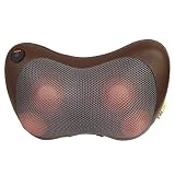 Inerzen Shiatsu Neck and Body Kneading Massage Pillow with Heat - Portable Lightweight