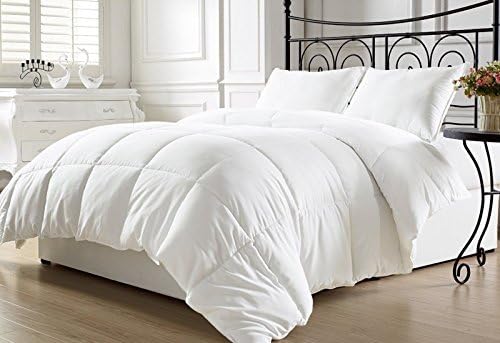 Down Alternative Comforter (White,Queen) - Quilted Comforter - Hypoallergenic, Plush Siliconized Fiberfill Duvet Insert