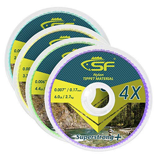 SF Clear Nylon Tippet Line with Holder Fly Fishing Tippets Leaders