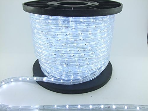 LUISHA 150ft Cool White 13mm LED Flexible Rope Light Kit for Indoor / Outdoor Lighting, Home, Garden, Patio, Shop Windows, Christmas, New Year, Wedding, Birthday, Party, Event