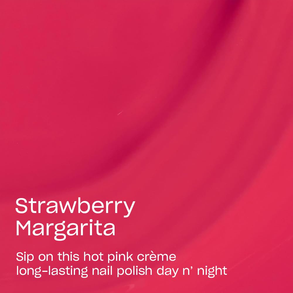 OPI Infinite Shine Strawberry Margarita | Opaque Bright Pink Crème Long Wear Gel Like Nail Polish | Vegan, Long Lasting, Streak Free - Image 3