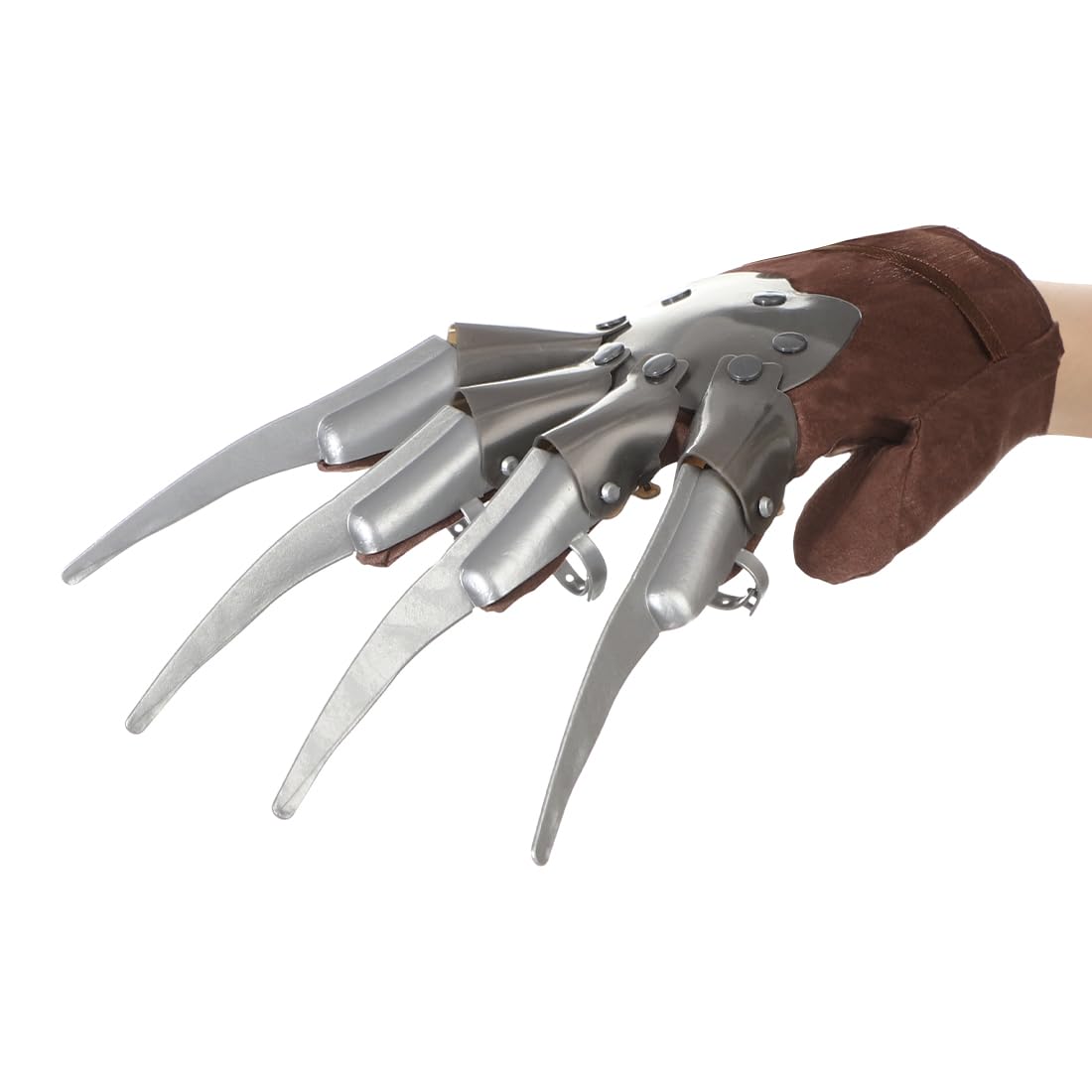 ITODA Freddy Kruger Glove Halloween Horror Glove Killer Ghost Gloves Halloween Assassin Cosplay Horror Props Ghost Claw Hand Toys Fancy Dress Party Supplies(single)