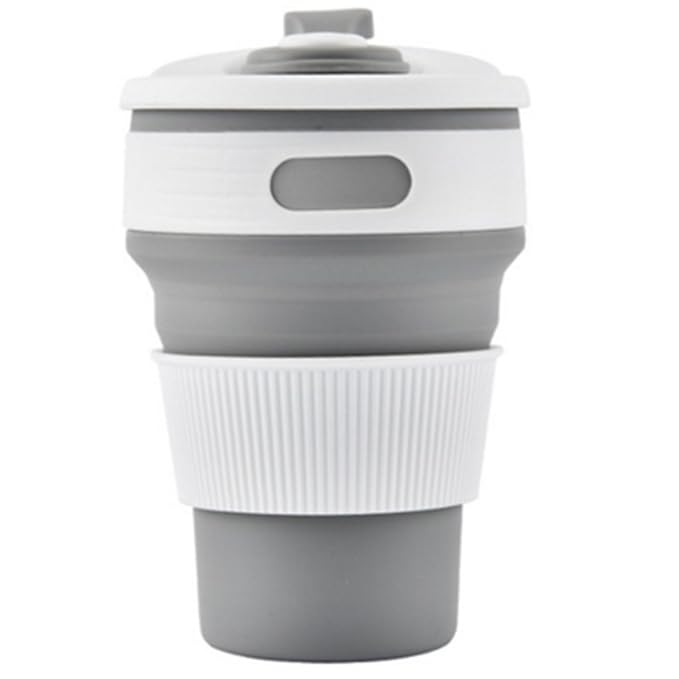 Zusammenklappbare Kaffeetasse, YooGer Silikon Reisen faltbare Flaschen wiederverwendbare & Eco Friendly Klappbecher für Busin