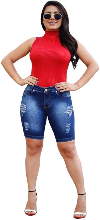 bermuda jeans feminina