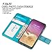 J&D Case Compatible for Galaxy S10e Case, RFID Blocking Wallet Case, Slim Fit Heavy Duty Shockproof Flip Cover Wallet Case for Samsung Galaxy S10e Wallet, Not for Galaxy S10/S10 Plus/S10 5G Aqua