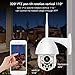 SDETER Outdoor PTZ WiFi Security Camera, Wireless Pan Tilt Zoom 4.1X Surveillance CCTV IP Weatherproof Camera with Two Way Audio Night Vision Motion Detection 720P