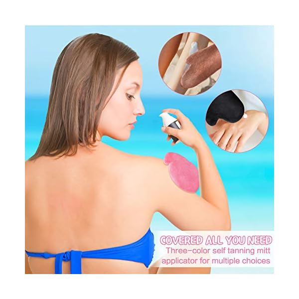 3-Pieces-Self-Tanning-Mitt-Self-Double-Sided-Self-Tanning-Gloves-Sunless-Tanning-Mittens-Mini-Finger-Face-Gloves-for-Self-Tanner-Sunless-Tanning-Mitt-Pink-Brown-Black 3 Pieces Self Tanning Mitt Self Double Sided Self Tanning Gloves Sunless Tanning Mittens Mini Finger Face Gloves for…