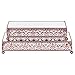 2-Piece Rectangular Mirror-Top Cake Stand Risers Dessert Tray Set (Rose Gold)