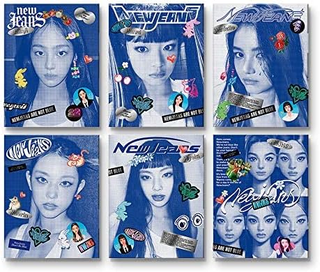 Wall Décor - DREAMUS NewJeans New Jeans 1st EP Album Bluebook Version CD+Mini Poster On Pack+Log/Pin-up Book+Phoning Manual Book+ID Card+Sticker Pack+Photocard+Tracking Sealed (Random)