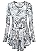 BAISHENGGT Women's Loose Fit Flared Tunic Top Large T06 Grey