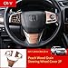 Flash2ning-Steering Wheel Cover Peach Wood Grain for Honda CRV CR-V 2017 2018 2019 2020 2021 2022,Interior Accessories for Medium CR-V Configuration,1 Set of 3
