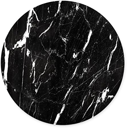 Black Marble Customized Non Slip Rubber Round Mouse pad