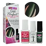 Nutra Nail Gel Perfect Emerald City 12327 Activator 0.25 Fl Oz, Gel-color 0.17 Fl Oz, Brush Cleaner 0.17 Fl Oz