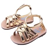 Voberry® Baby Infant Girls Summer Outdoor Prewalker Bronze Anti-Slip Sandals (6~12 Month, Gold)