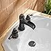 BWE Waterfall 8-16 Inch 3 Holes Two Handle Oil Rubbed Bronze Commercial Bathroom Sink Faucet Lavatory Widespread