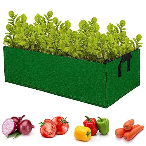 ANPHSIN Large Fabric Raised Planting Bed Garden Grow Bags- Aeration Fabric Potato Tomato Planter Pots for Outdoor Vegetables, Plant, Flowers Growing