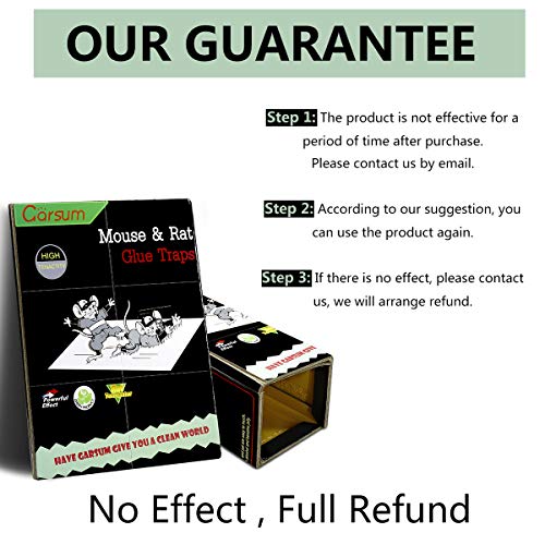 Garsum Mouse Glue Boards,Rat Sticky Traps for Mice,Large Rat Glue Pads