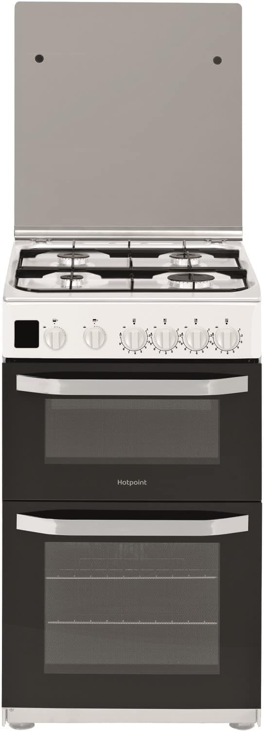 Hotpoint HD5G00CCWUK 50cm Gas Cooker Double Cavity White